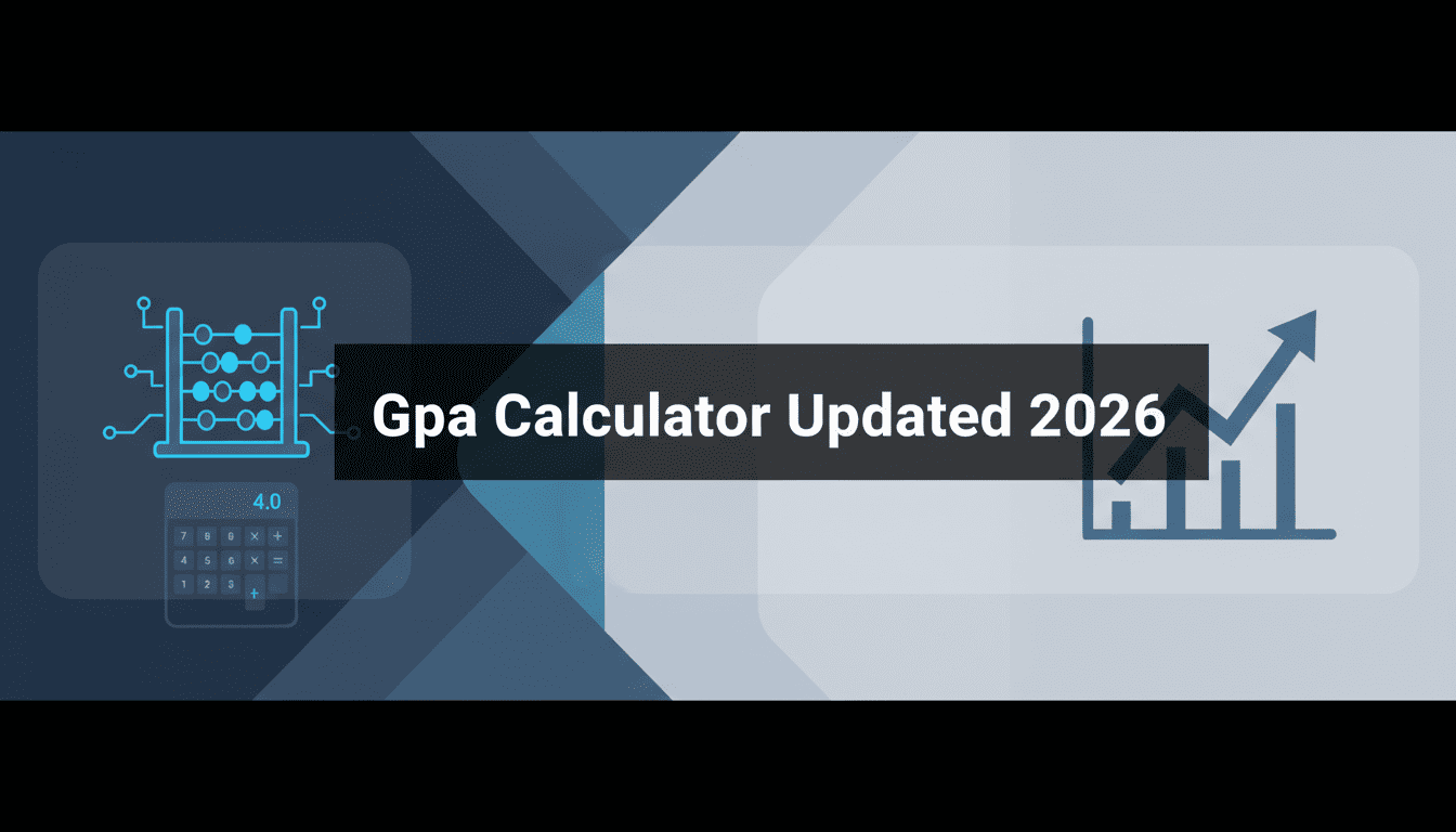 GPA Calculator Updated 2026