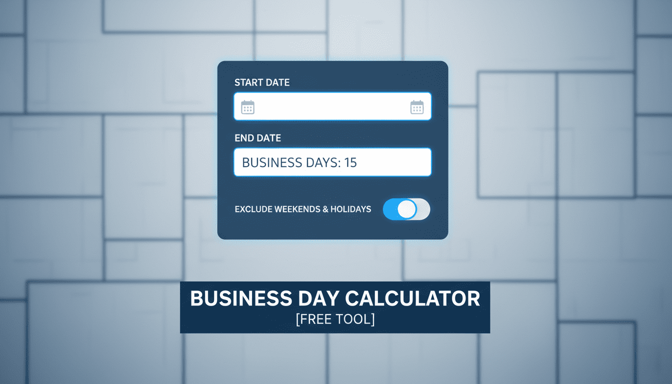 date difference calculator business days only