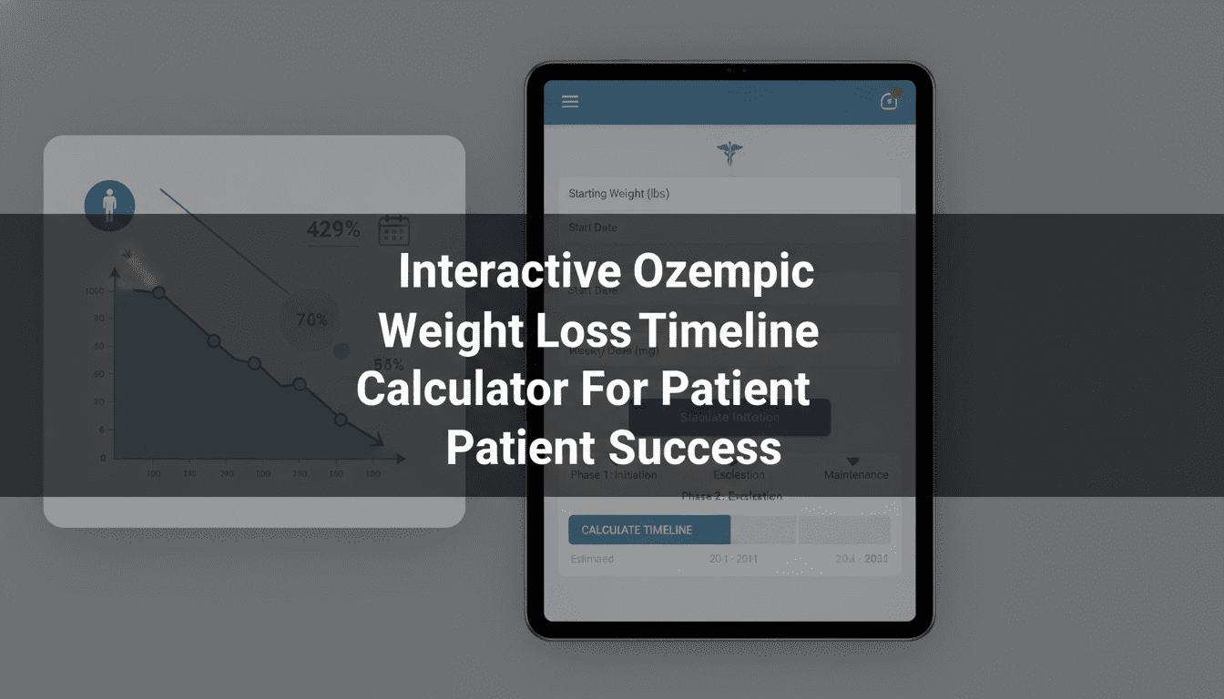 ozempic weight loss timeline calculator banner image