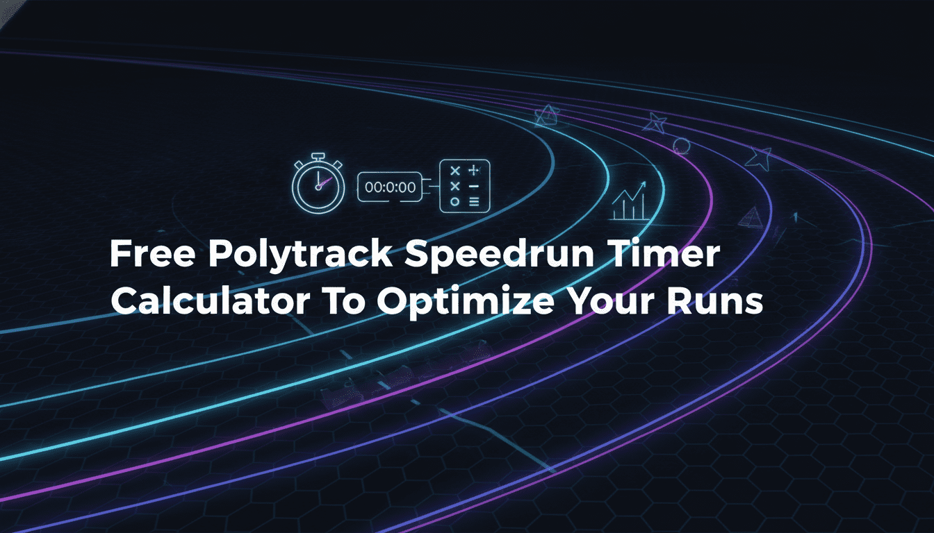Polytrack speedrun timer calculator banner image