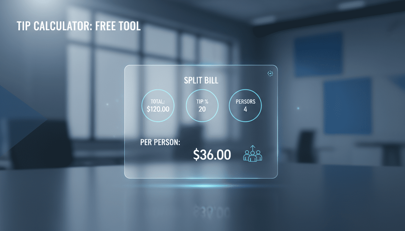 tip calculator per person split